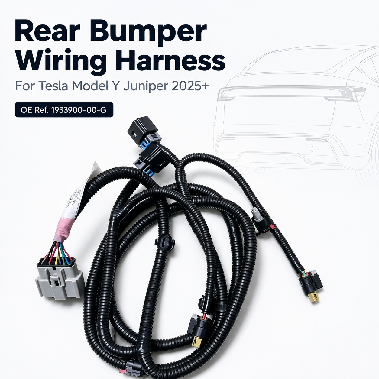 Rear Bumper Wiring Harness for Tesla Model Y Juniper 2025+ | 1933900-00-G