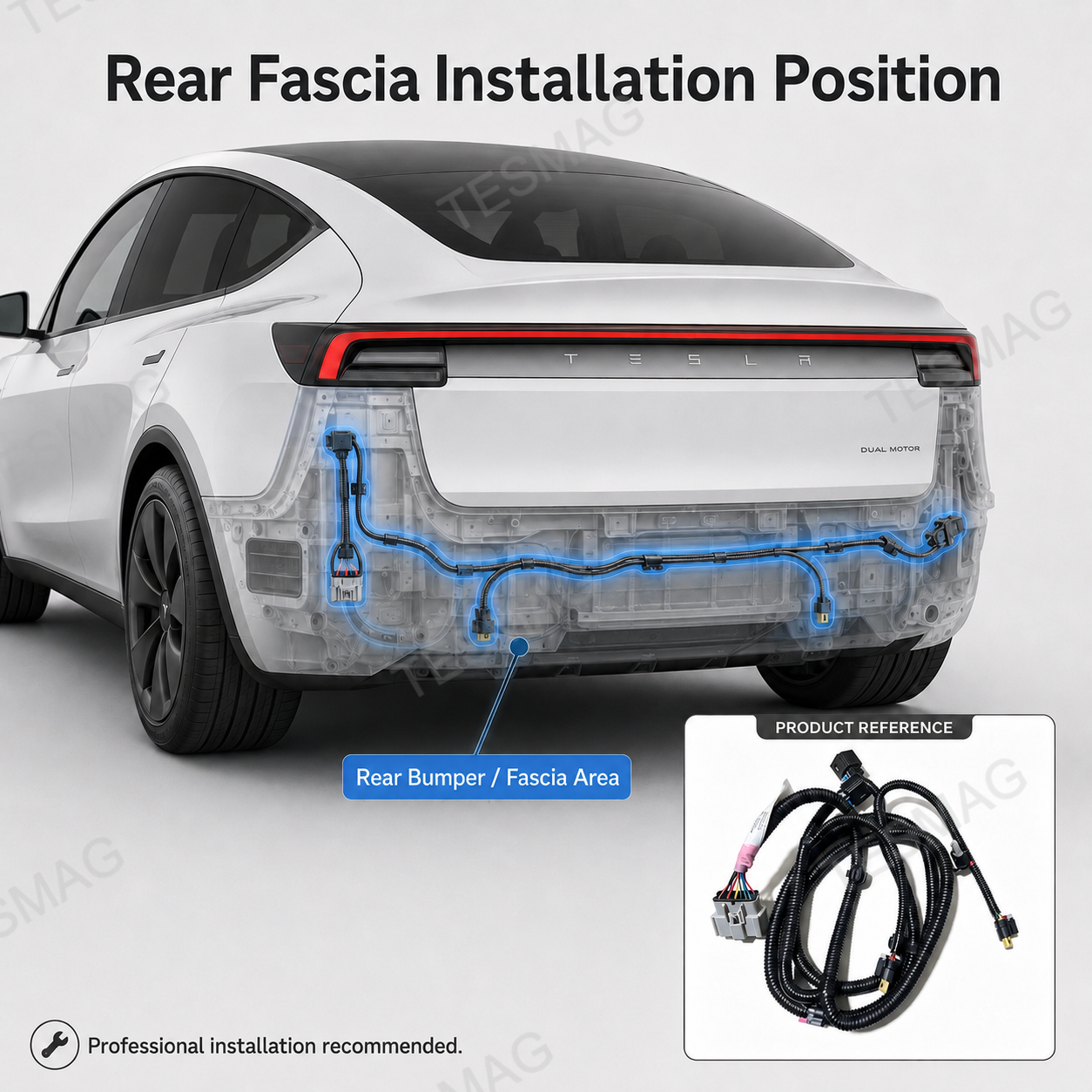 Rear Bumper Wiring Harness for Tesla Model Y Juniper 2025+ | 1933900-00-G