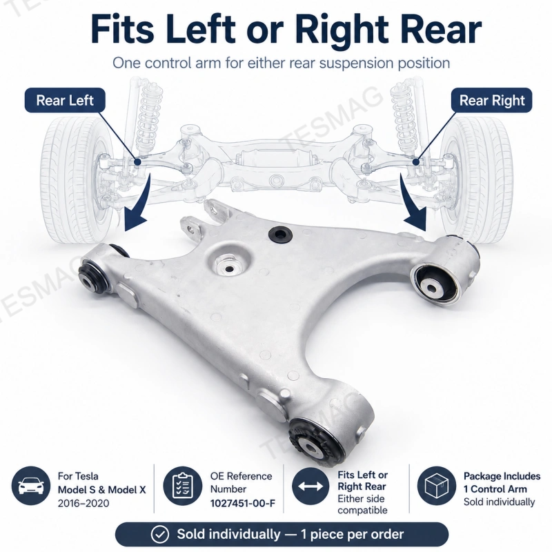 Rear Lower Control Arm for Tesla Model S/X 2016–2020 | 1027451-00-F