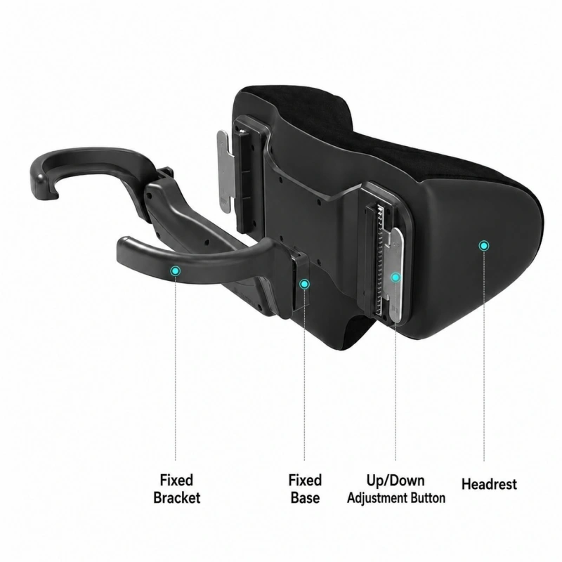 Adjustable Memory Foam Headrest Pillow for Tesla Model 3/Y