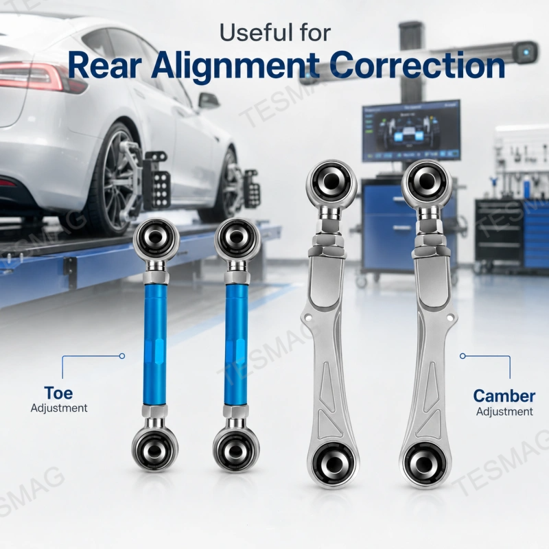 Adjustable Rear Camber Arm & Toe Link Kit for Tesla Model S/X 2016-2022 OE 102742100 600684000