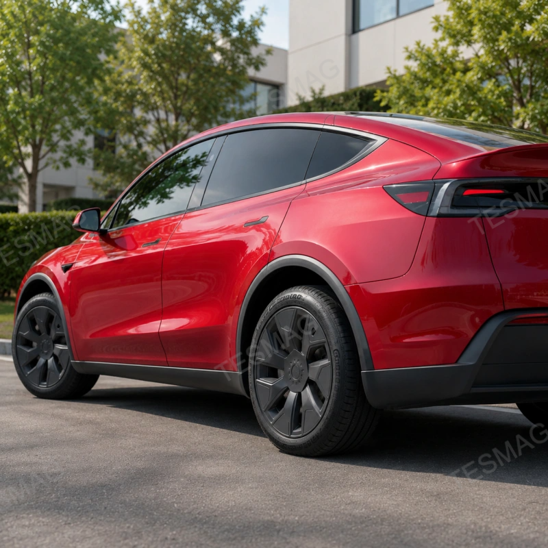 19-Inch Matte Black Wheel Cover Set for Tesla Model Y L 2026+ Machina 2.0