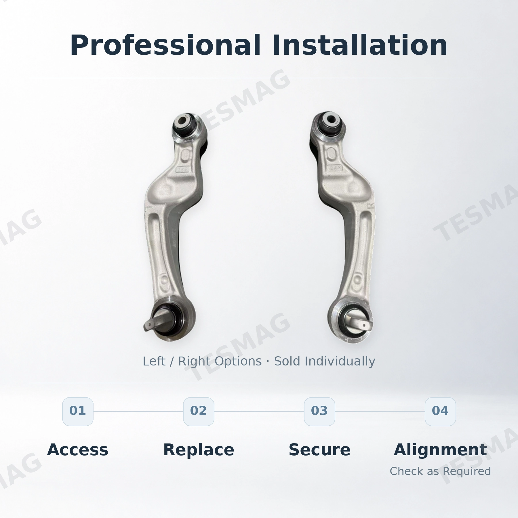 Rear Upper Aft Control Arm for Tesla Model S/X Palladium 2021–2025, Left or Right