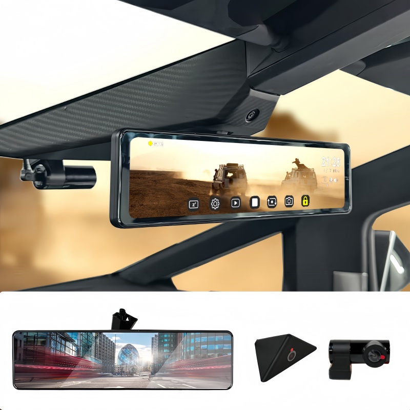 Rearview Mirror 11.26-Inch Live Streaming Recorder for Tesla Cybertruck