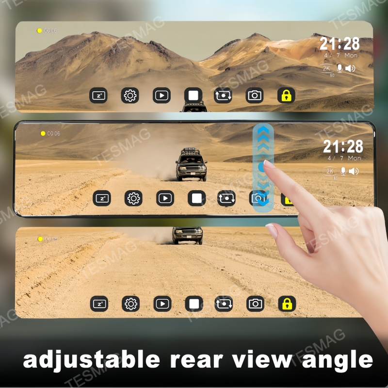 Rearview Mirror 11.26-Inch Live Streaming Recorder for Tesla Cybertruck