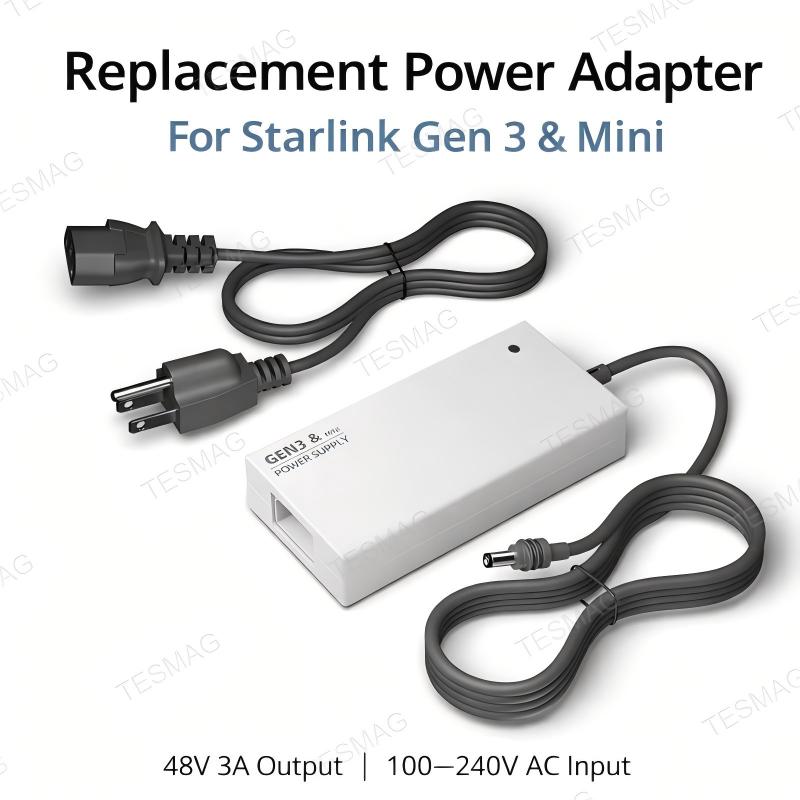 Replacement Power Supply Adapter for Starlink Gen 3 & Mini