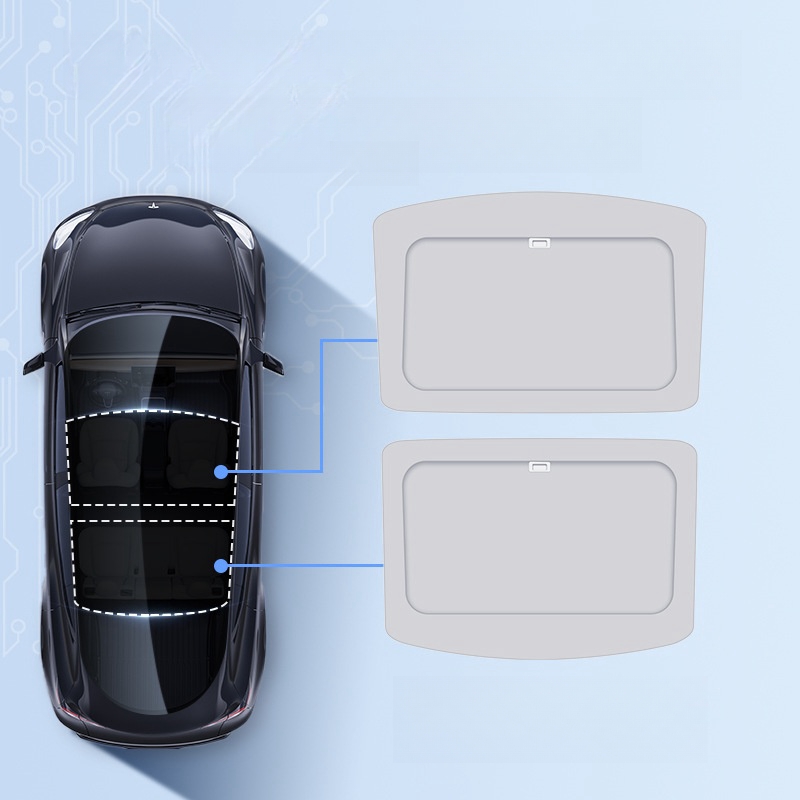 Retractable Glass Roof Sunshade for Tesla Model 3/Y/3 Highland