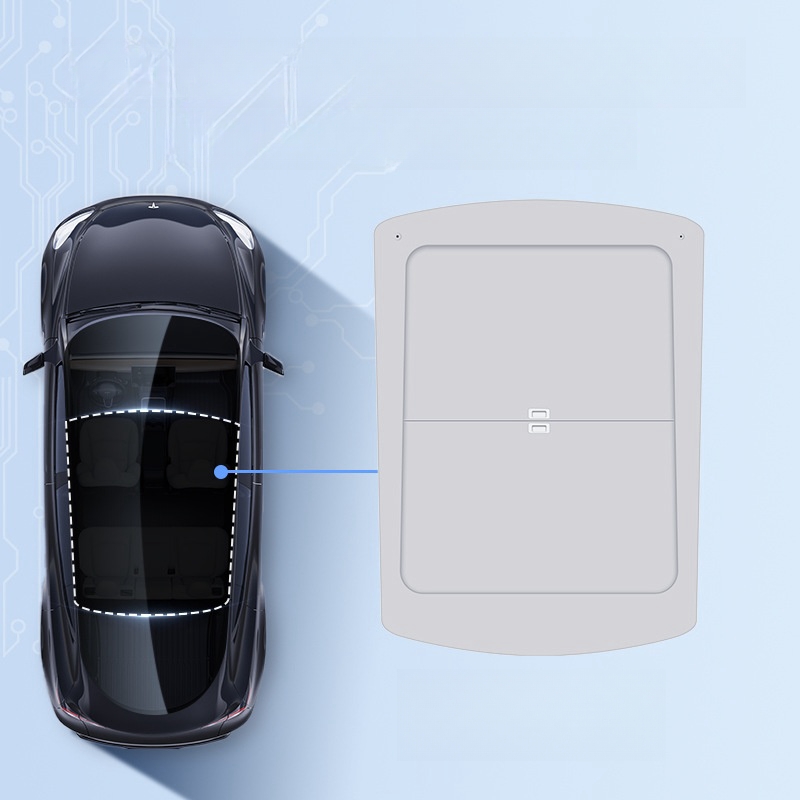 Retractable Glass Roof Sunshade for Tesla Model 3/Y/3 Highland