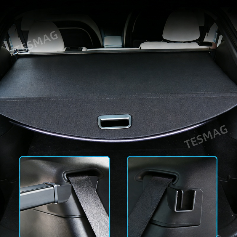 Retractable Leather Cargo Organizer Shield Shade for Tesla Model Y Juniper 2025+ /2021-2024