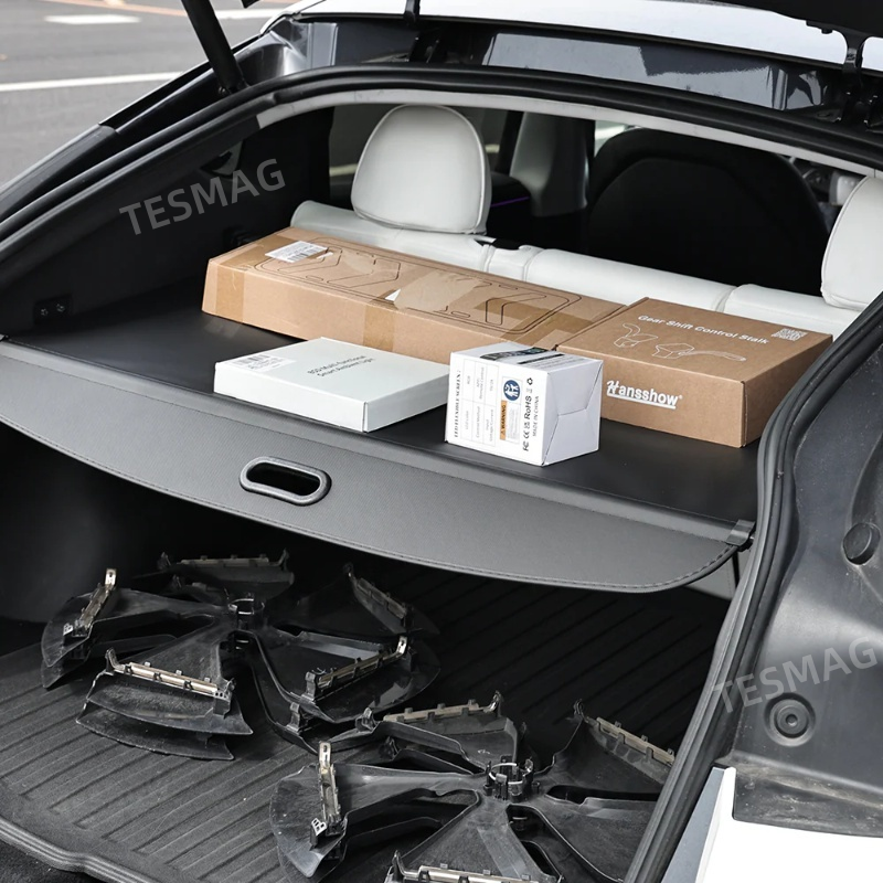 Retractable Leather Cargo Organizer Shield Shade for Tesla Model Y Juniper 2025+ /2021-2024