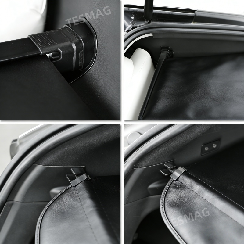 Retractable Leather Cargo Organizer Shield Shade for Tesla Model Y Juniper 2025+ /2021-2024