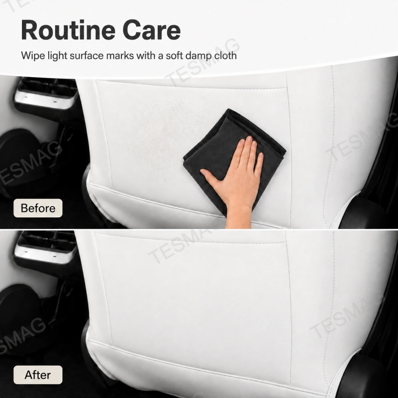 Diamond-Quilted Nappa Leather Seat Covers for Tesla Model Y Juniper Premium 2025.03+