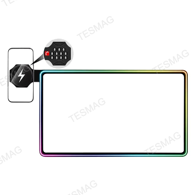 Screen Ambient Light Wireless Phone Charger for Model 3/Y 