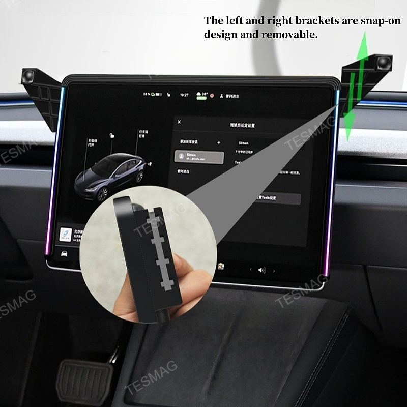 Screen Ambient Light Wireless Phone Charger for Tesla Model 3 Highland & Model Y Juniper
