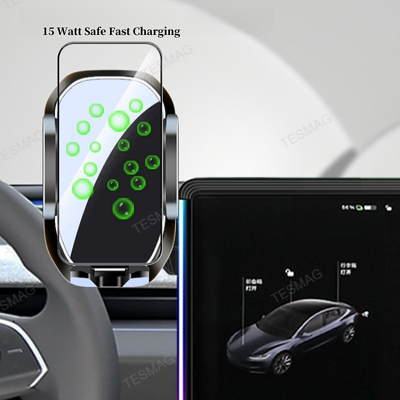 Screen Ambient Light Wireless Phone Charger for Tesla Model 3 Highland & Model Y Juniper