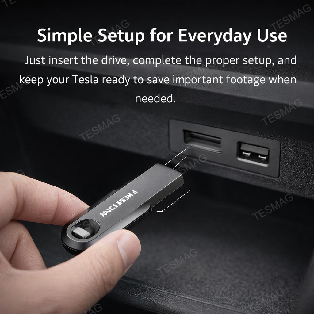 Tesla Sentry Mode USB Drive for Model 3/Y/S/X – Dashcam Storage Flash Drive
