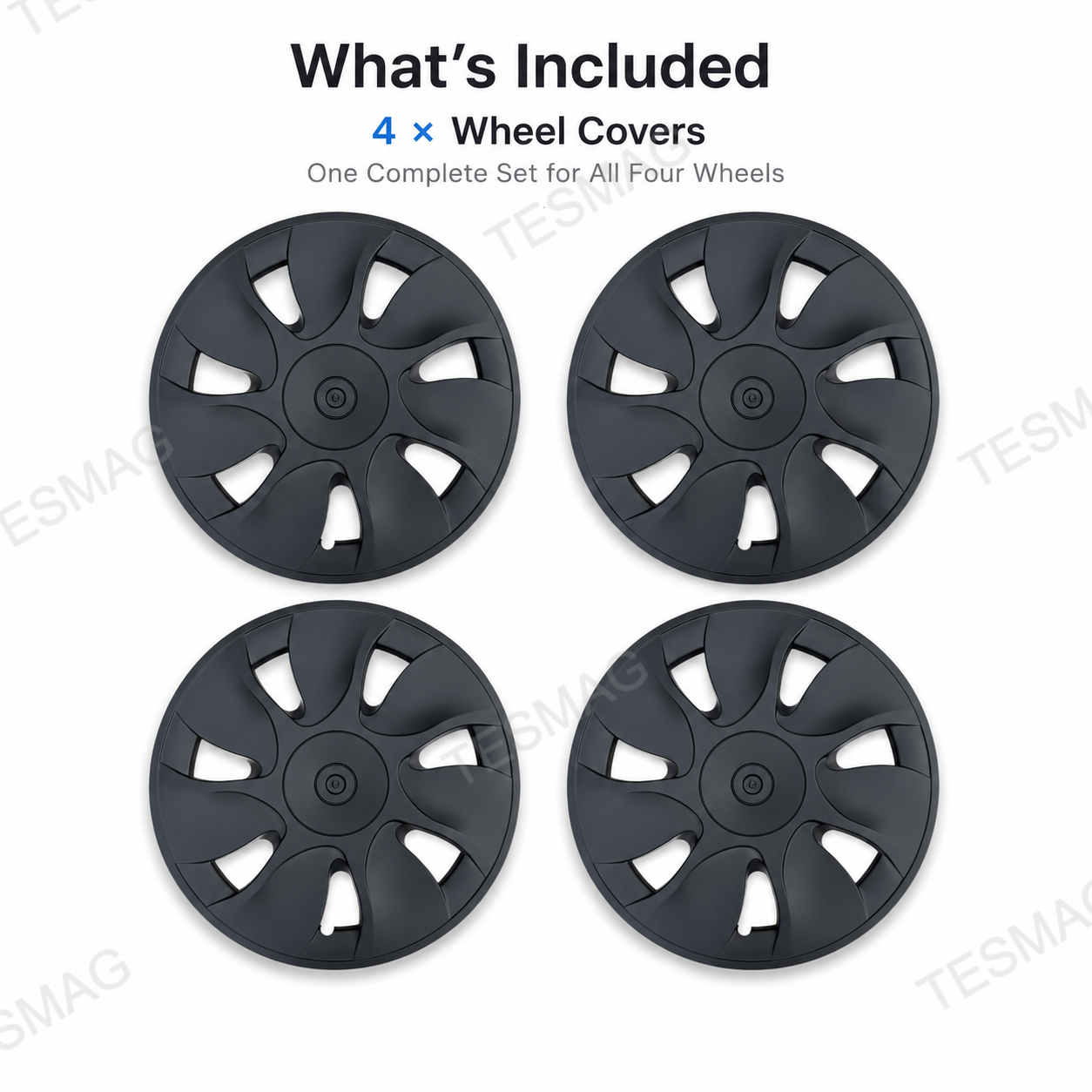 18-Inch Cyclone-Style Aperture Wheel Covers for Tesla Model Y Standard 2026+ 