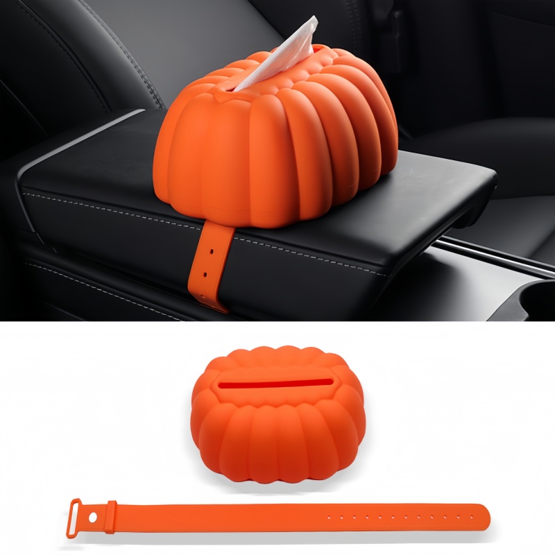 Silicone Pumpkin Tissue Case Compatible for Tesla Model 3/Y/S/X