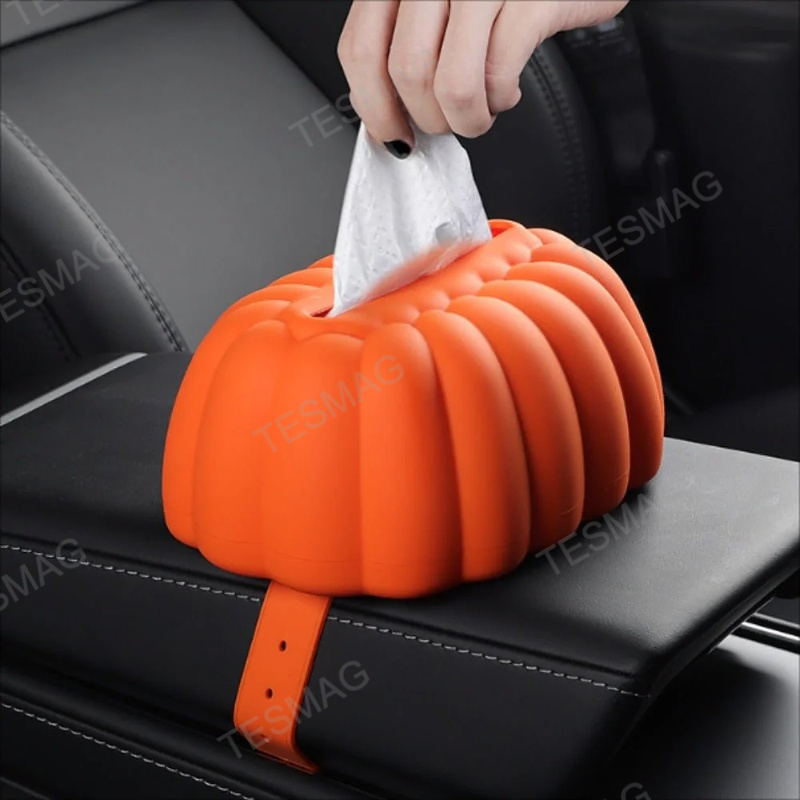 Silicone Pumpkin Tissue Case Compatible for Tesla Model 3/Y/S/X