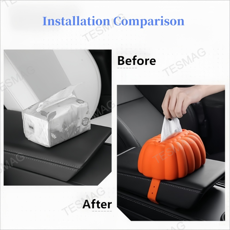 Silicone Pumpkin Tissue Case Compatible for Tesla Model 3/Y/S/X