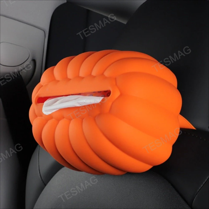 Silicone Pumpkin Tissue Case Compatible for Tesla Model 3/Y/S/X