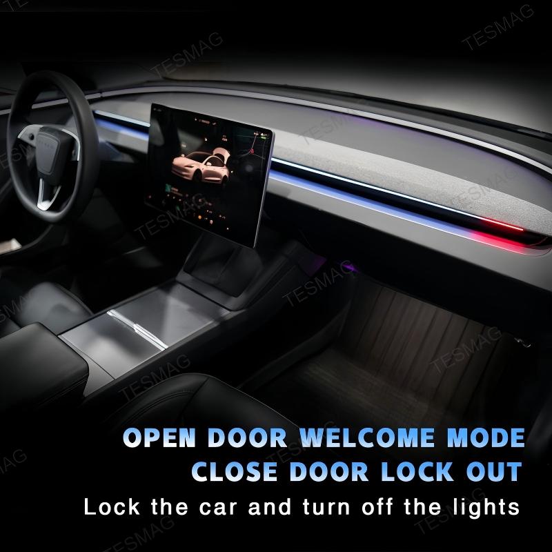 Smart BSD Ambient Lighting for Tesla Model 3/Y– Dynamic Alerts & Driving Effects
