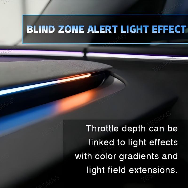 Smart BSD Ambient Lighting for Tesla Model 3/Y– Dynamic Alerts & Driving Effects
