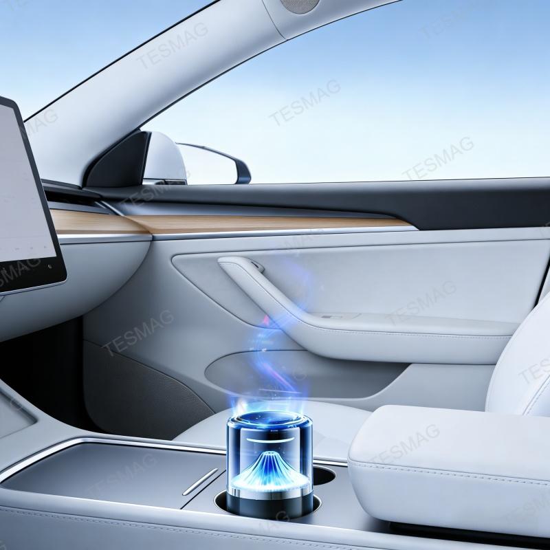 Smart Cloud Mist Car Diffuser with Ambient Light for Tesla Model 3/Y/S/X