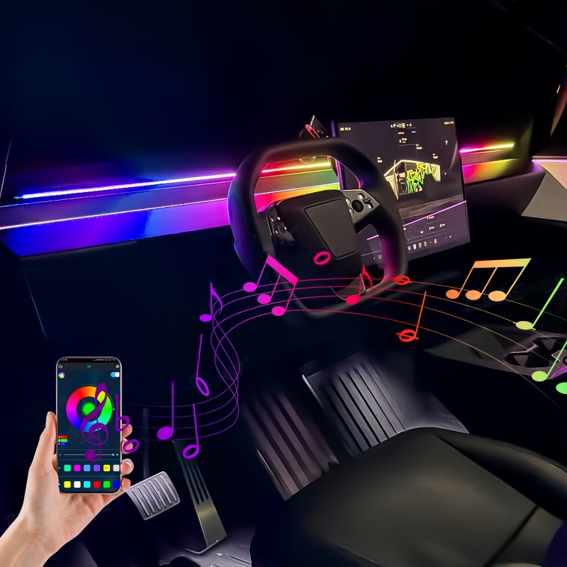 Smart Dashboard Ambient Lighting for Tesla Cybertruck