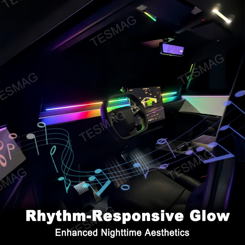 Smart Dashboard Ambient Lighting for Tesla Cybertruck