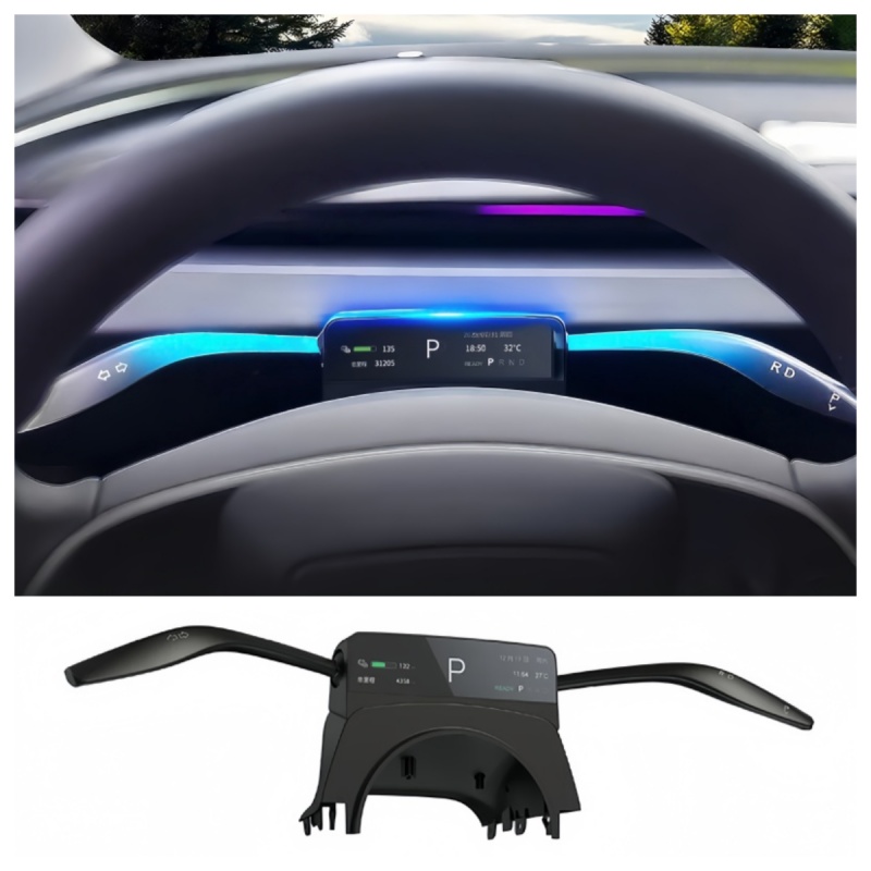 Smart Gear Shift Control Stalks with HUD Upgrade Kit for Tesla Model 3 Highland/Model Y Juniper 