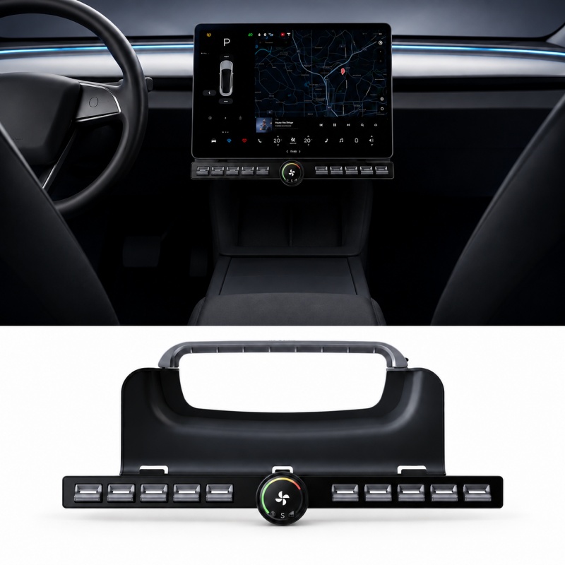 Smart Physical Button Controller with Rotary Climate Knob for Tesla Model 3/Y