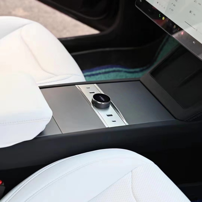 Smart Rotating Gear Shift Dock for Tesla Model 3 Highland - With Display and Quick Charge Ports