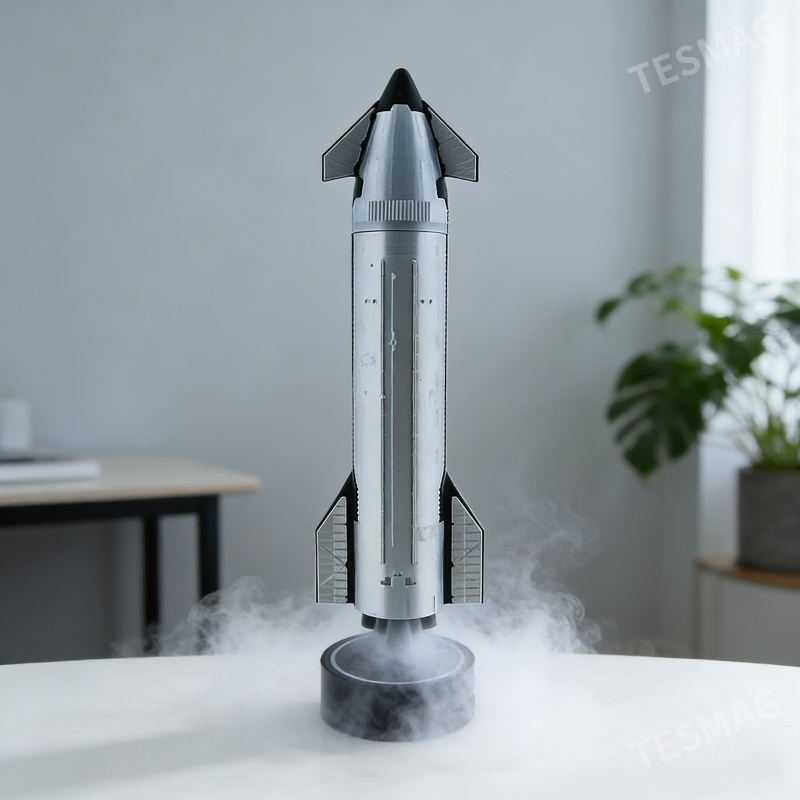 1:200 SpaceX Starship Rocket Model with Humidifier&LED Mist Flame