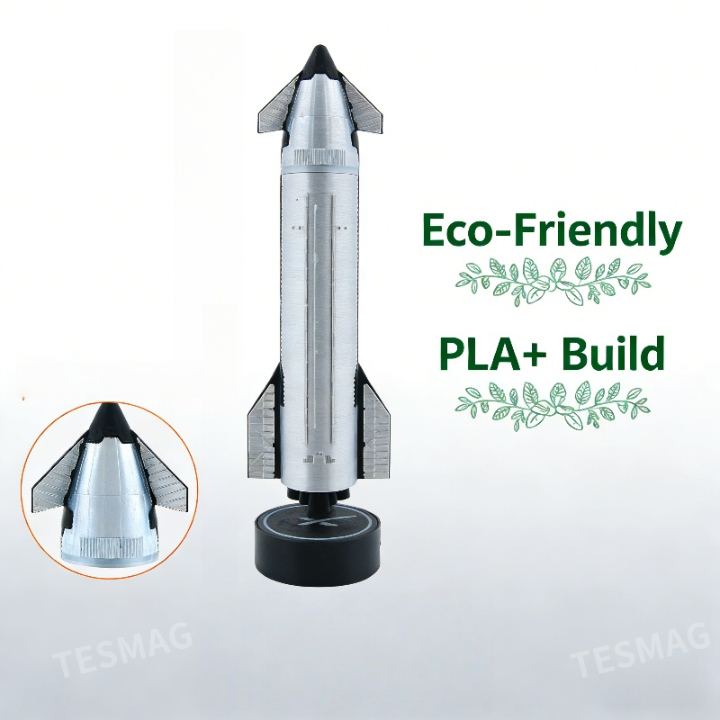 1:200 SpaceX Starship Rocket Model with Humidifier&LED Mist Flame