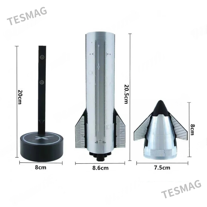 1:200 SpaceX Starship Rocket Model with Humidifier&LED Mist Flame