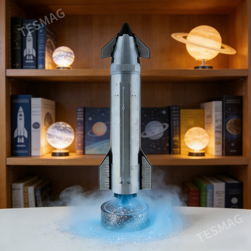 1:200 SpaceX Starship Rocket Model with Humidifier&LED Mist Flame