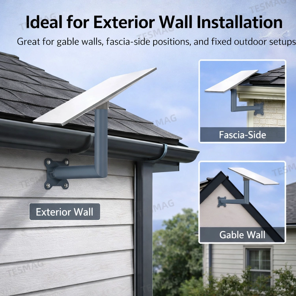 Starlink Gen 3 / V3 Long Wall Mount Bracket for Standard Dish Outdoor Installation
