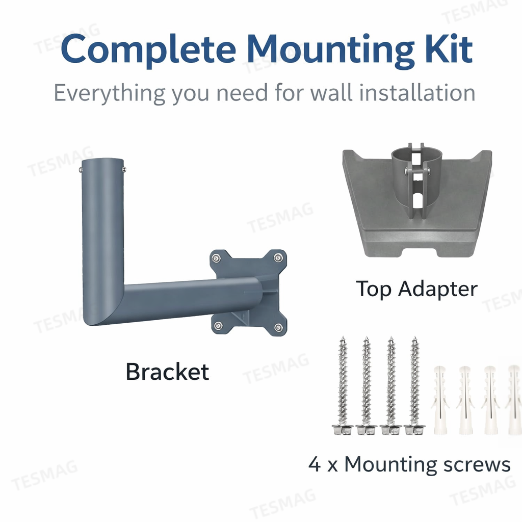 Starlink Gen 3 / V3 Long Wall Mount Bracket for Standard Dish Outdoor Installation