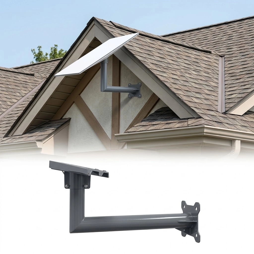 Starlink Gen 3 / V3 Long Wall Mount Bracket for Standard Dish Outdoor Installation