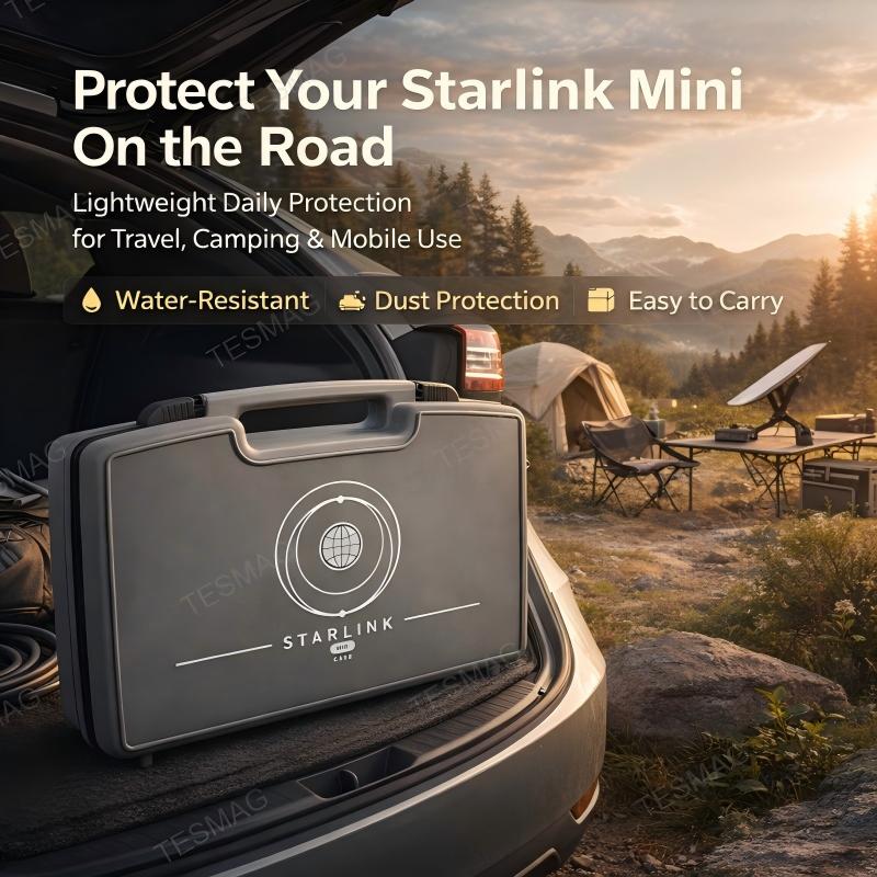 Starlink Mini Case - Sleek Protective Hard Shell Travel Bag for Tesla 