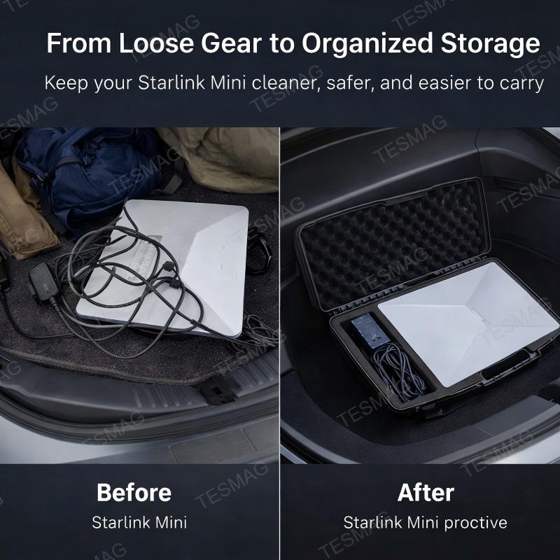 Starlink Mini Case - Sleek Protective Hard Shell Travel Bag for Tesla 