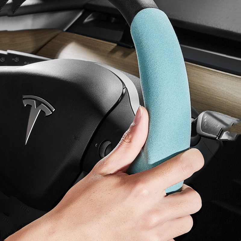 Steering Wheel Cover for Tesla Model 3/Y (2 Piece Kit)
