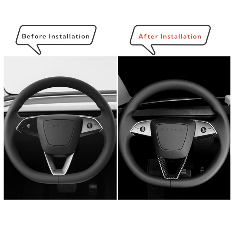 Steering wheel V-cover for Tesla Model 3 Highland