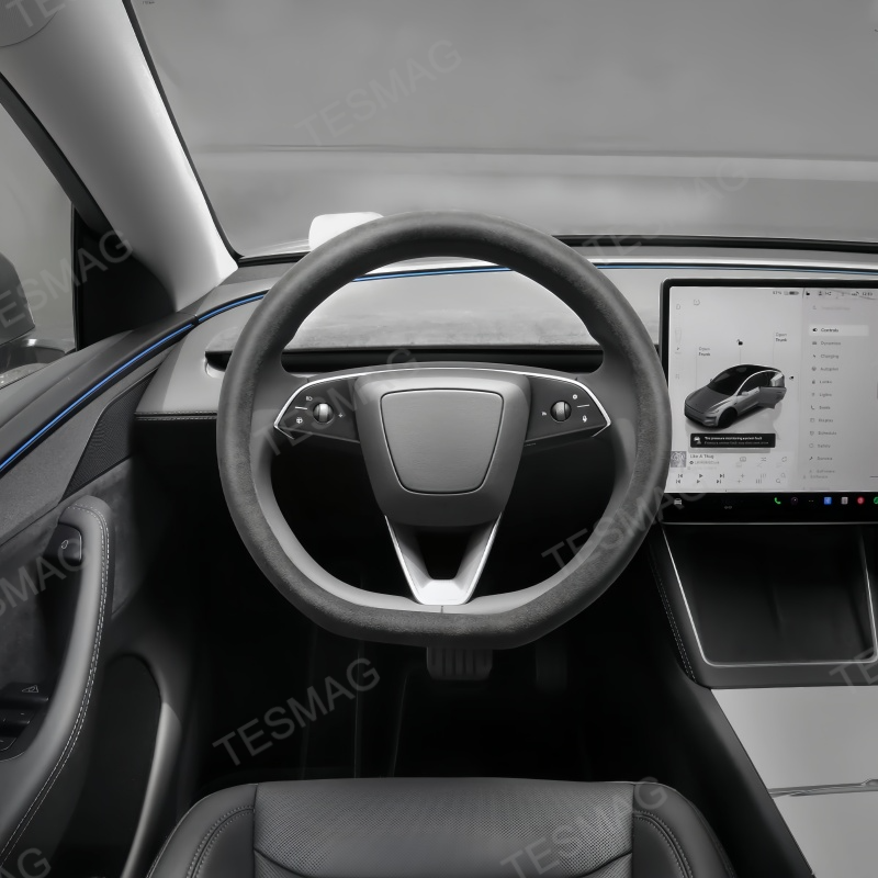 Suede Steering Wheel Cover for Tesla Model 3/Y