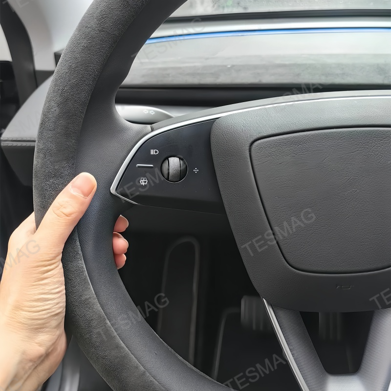 Suede Steering Wheel Cover for Tesla Model 3/Y
