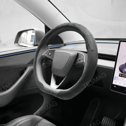 Suede Steering Wheel Cover for Tesla Model 3/Y