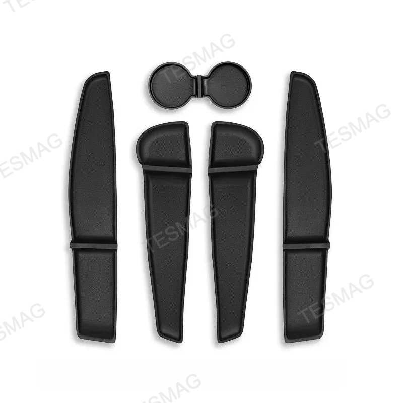 TPE Door Storage Mats and Cup Holder Liners for Tesla Model Y Juniper 2025+