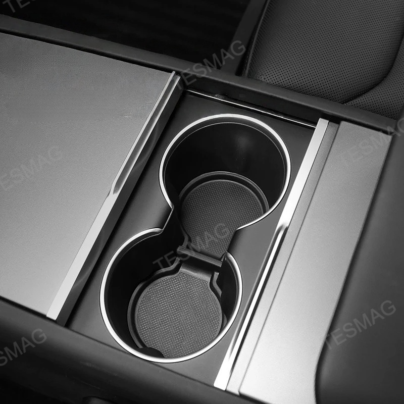 TPE Door Storage Mats and Cup Holder Liners for Tesla Model Y Juniper 2025+