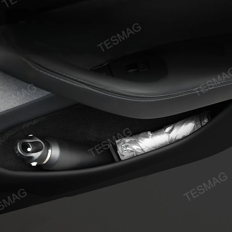 TPE Door Storage Mats and Cup Holder Liners for Tesla Model Y Juniper 2025+